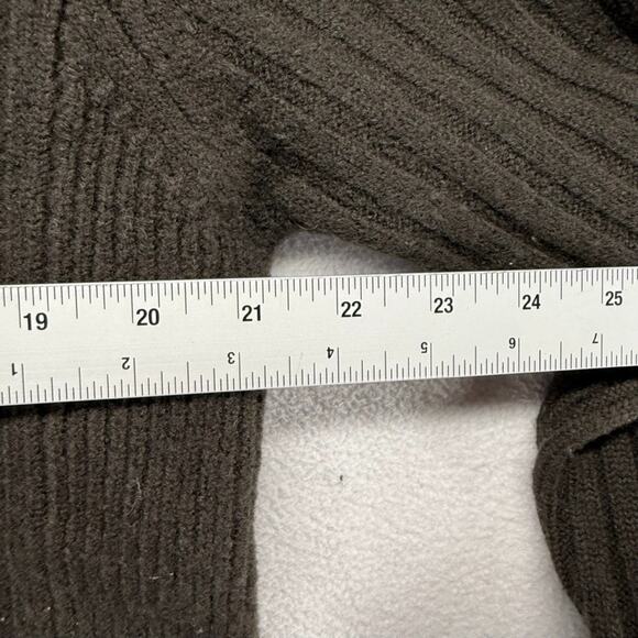 Vintage banana Republic Sweater men's Medium Green Turtleneck Knit Wool 90s - Picture 3 of 10